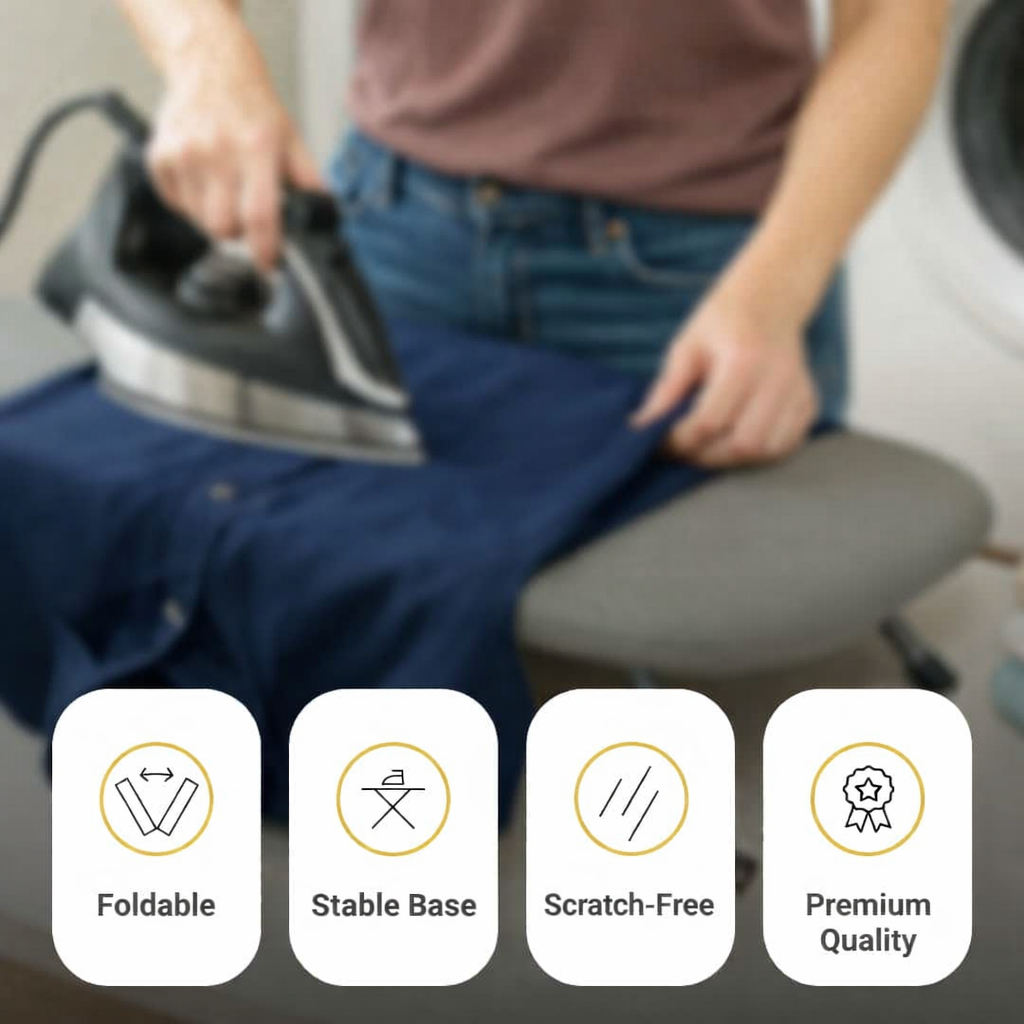 Ironing Board with Foldable Design and Iron Rest