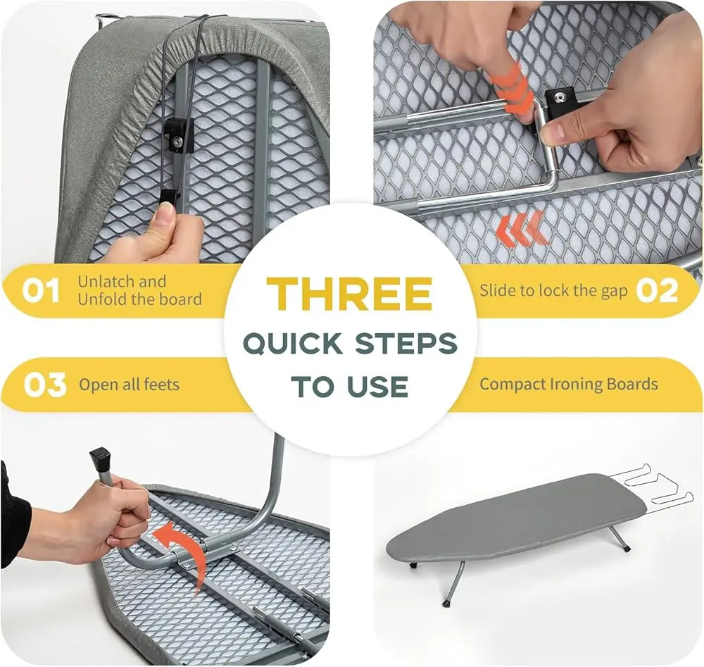 Ironing Board with Foldable Design and Iron Rest