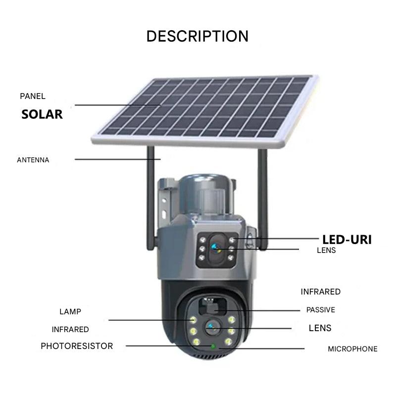Solar-Powered 4K Security Camera with Wireless Monitoring