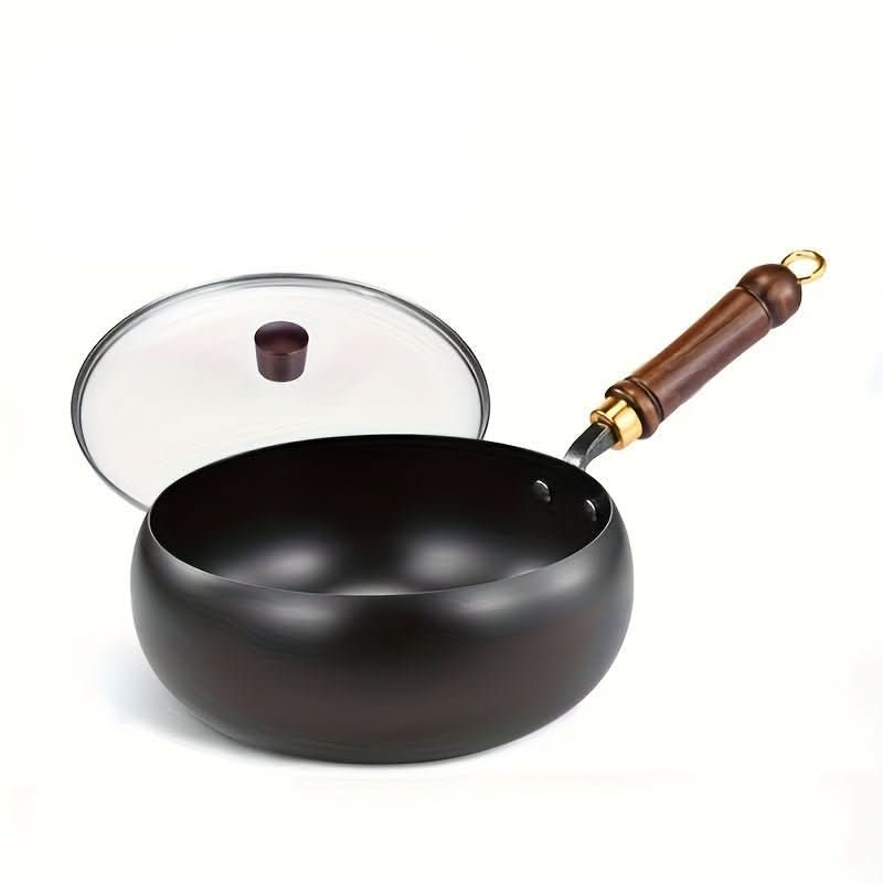 Durable Cast Iron Frying Pan with Lid for Versatile Cooking