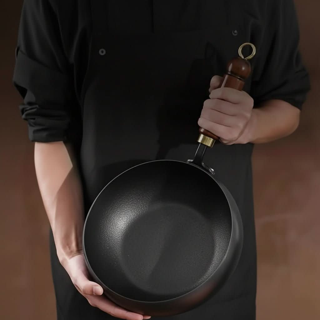 Durable Cast Iron Frying Pan with Lid for Versatile Cooking