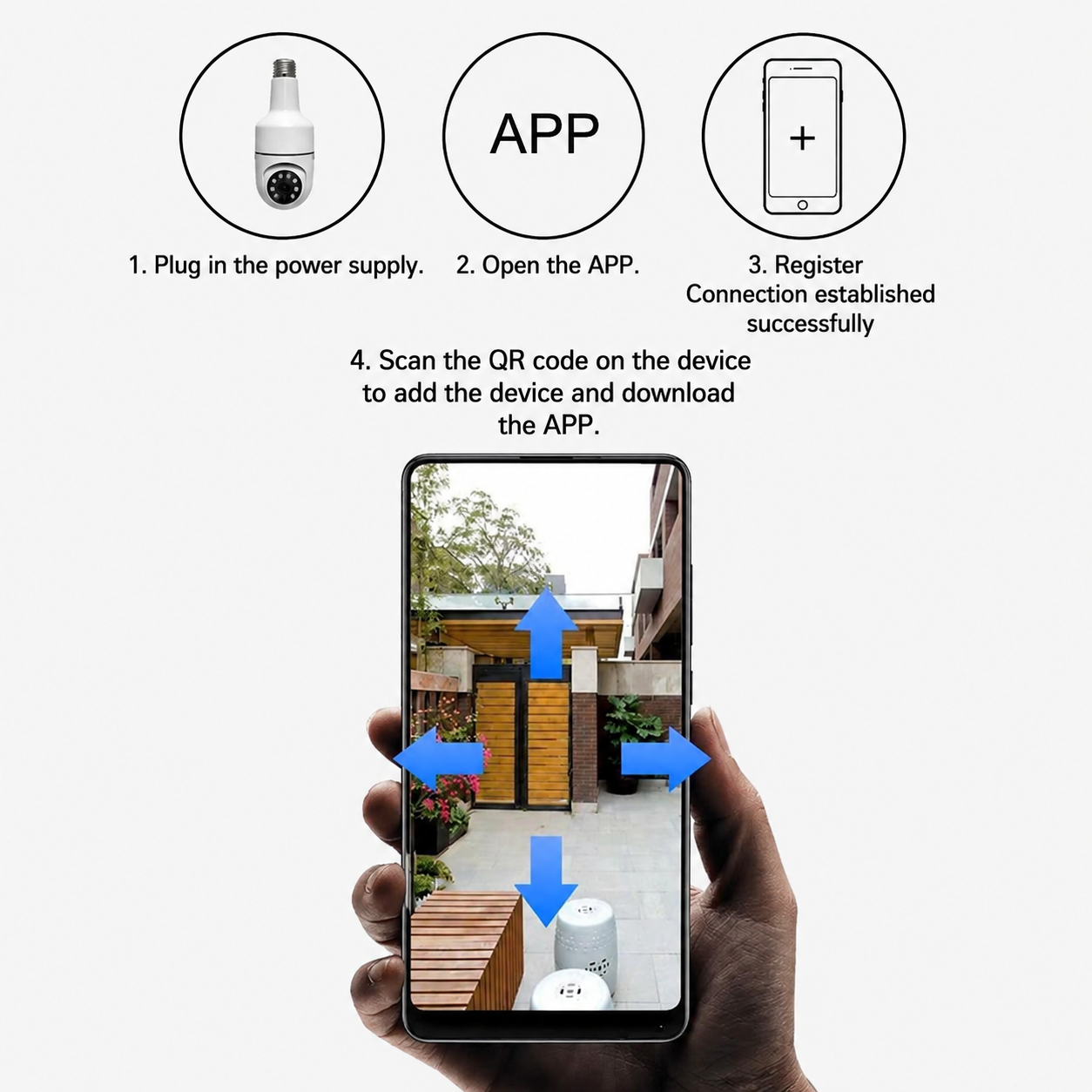 360° Surveillance Camera | Full HD Night Vision | Bulb Camera