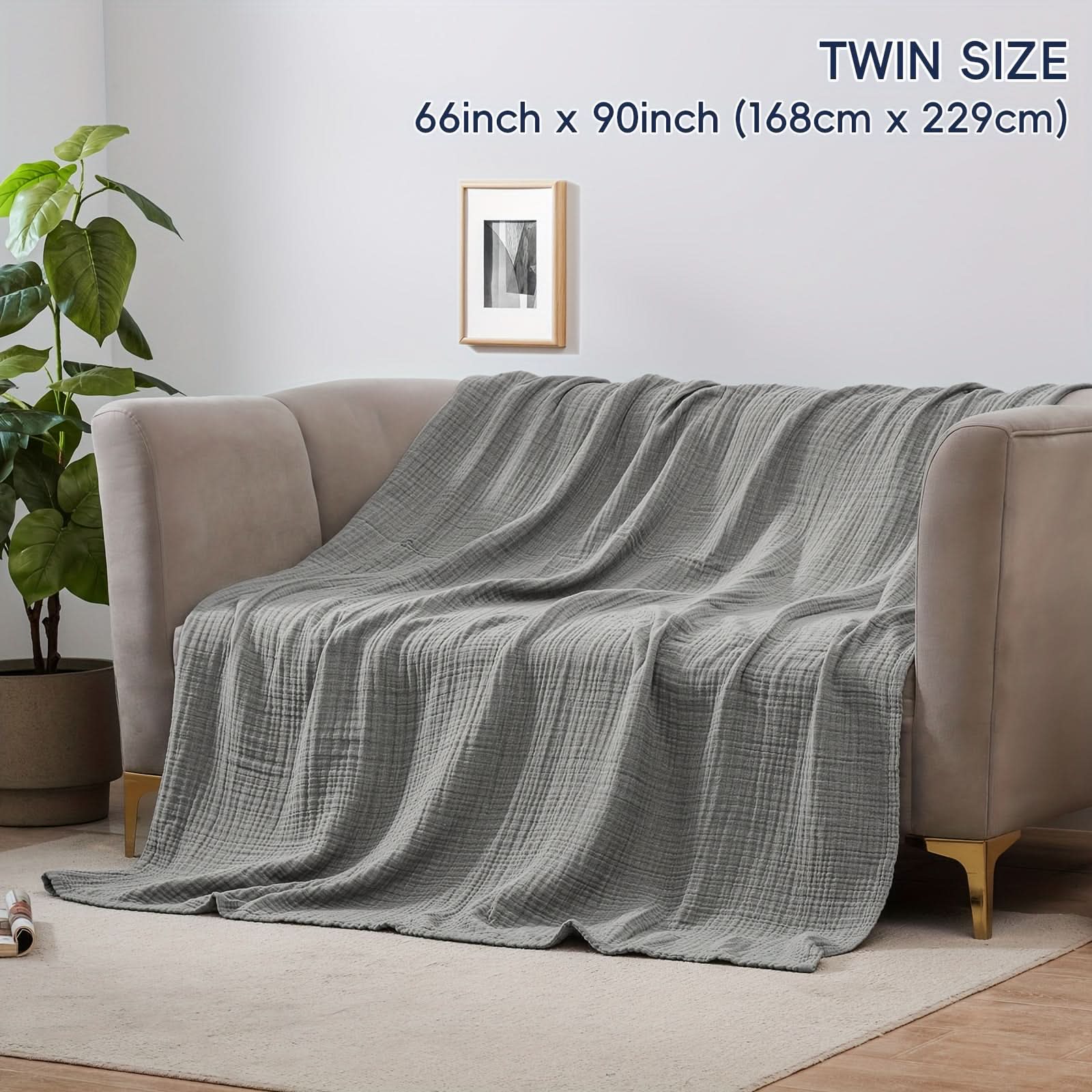Four-Layer Cotton Blanket for Daily Comfort – Ultra-Soft Fabric