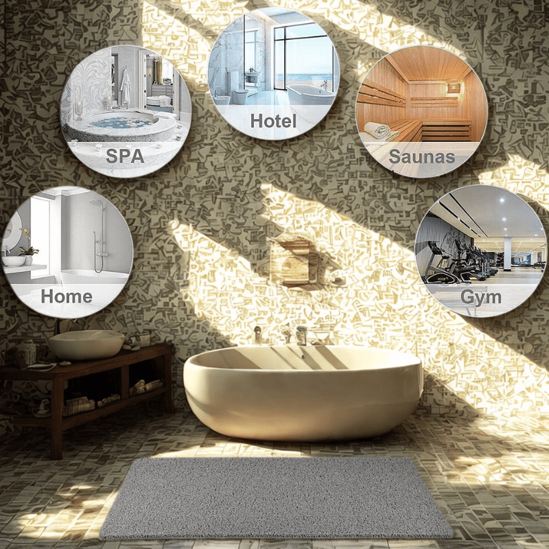 Non-Slip Shower Mat Featuring Hygienic Drainage Design