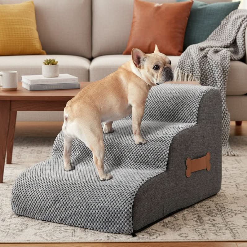Pet Stairway with Gentle Slope and Sturdy Foundation