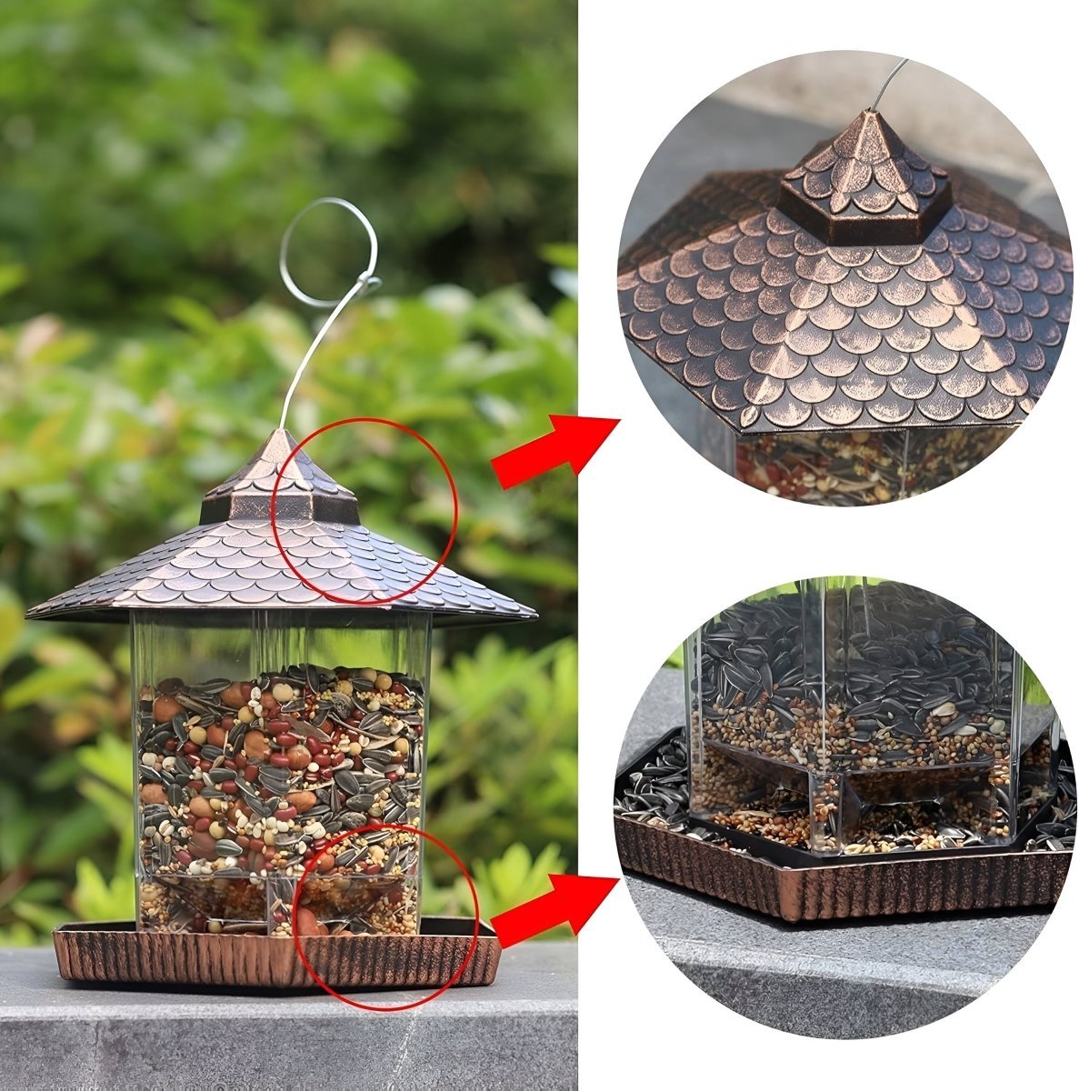 Chic Weatherproof Bird Feeder for Outdoor Elegance