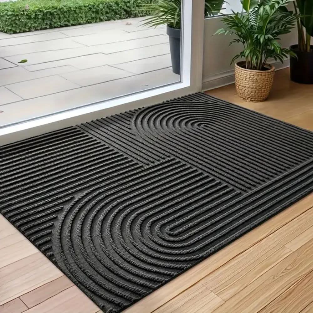 Chic Absorbent Mat with Elegant Wave Design