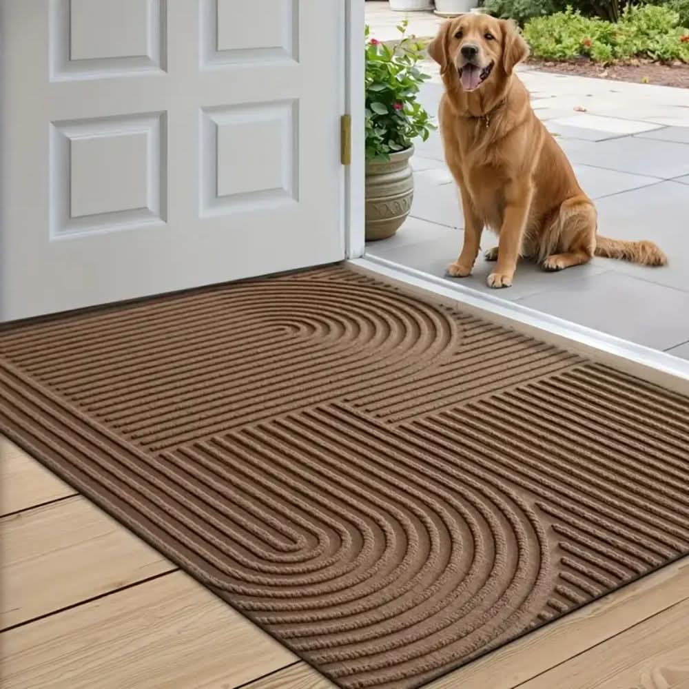 Chic Absorbent Mat with Elegant Wave Design