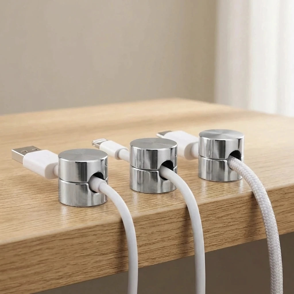 Smart Adhesive Cable Organizers - 3 Pack for Home & Office