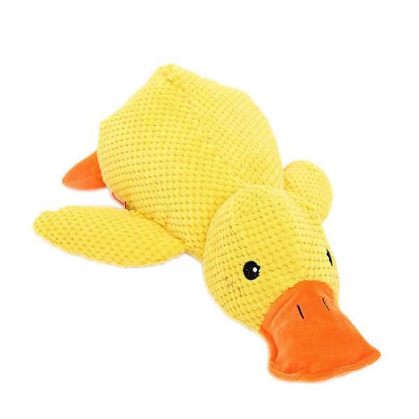 Interactive Plush Dog Toy with Quacking Noise