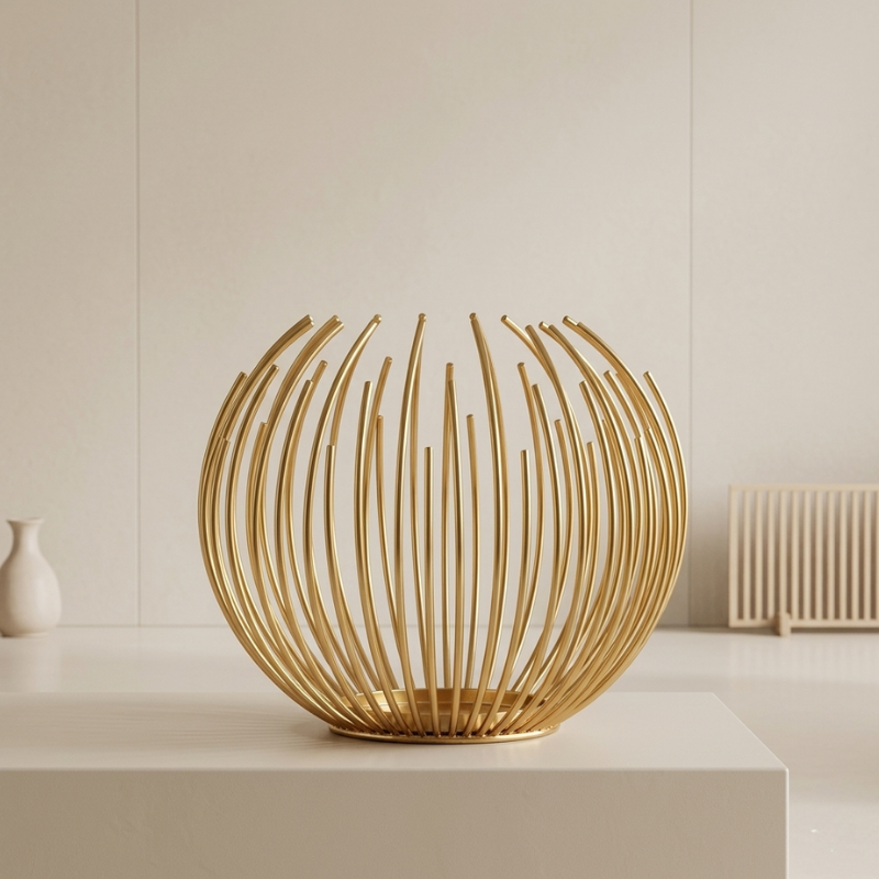 Elegant Bronze Candle Stand - Versatile Sizes for Any Space