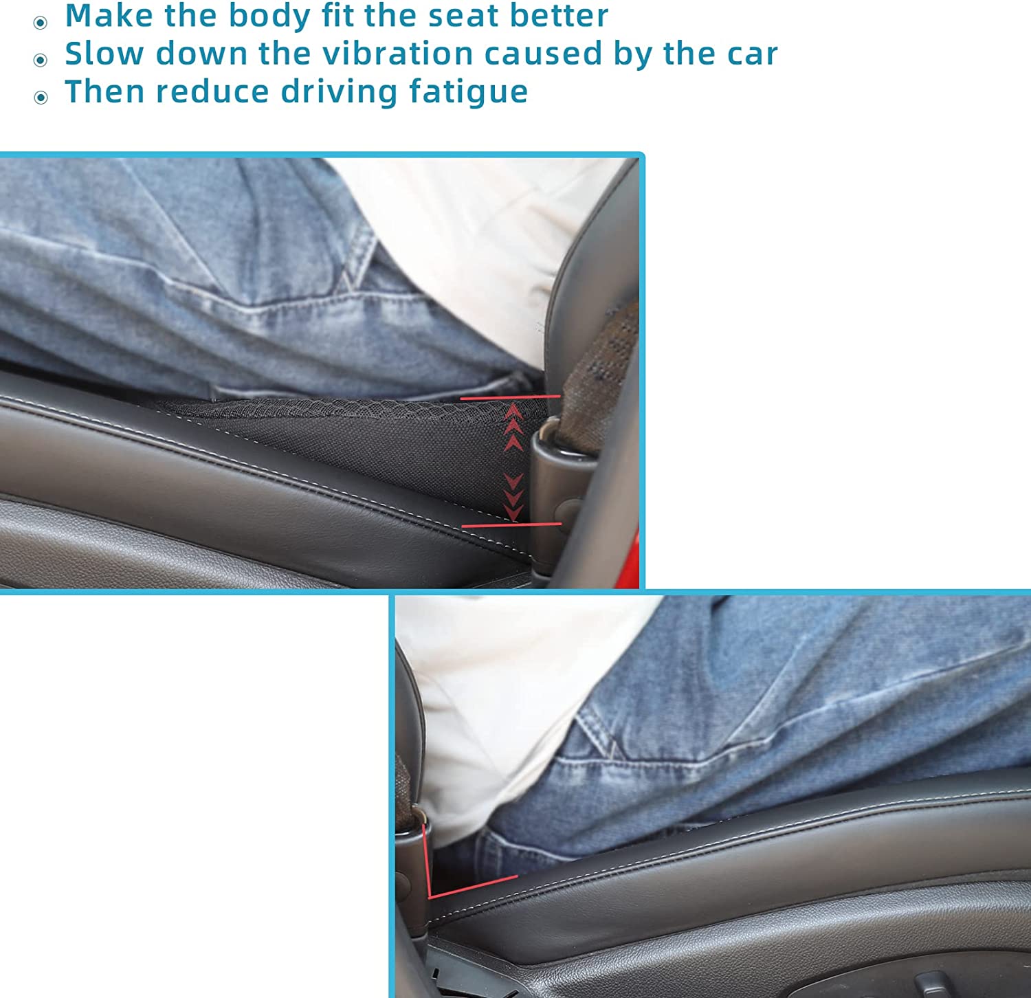 Elevated Comfort Car Seat Cushion for Enhanced Driving