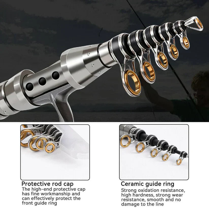 Versatile Telescopic Fishing Rod and Reel Kit for Adventurers