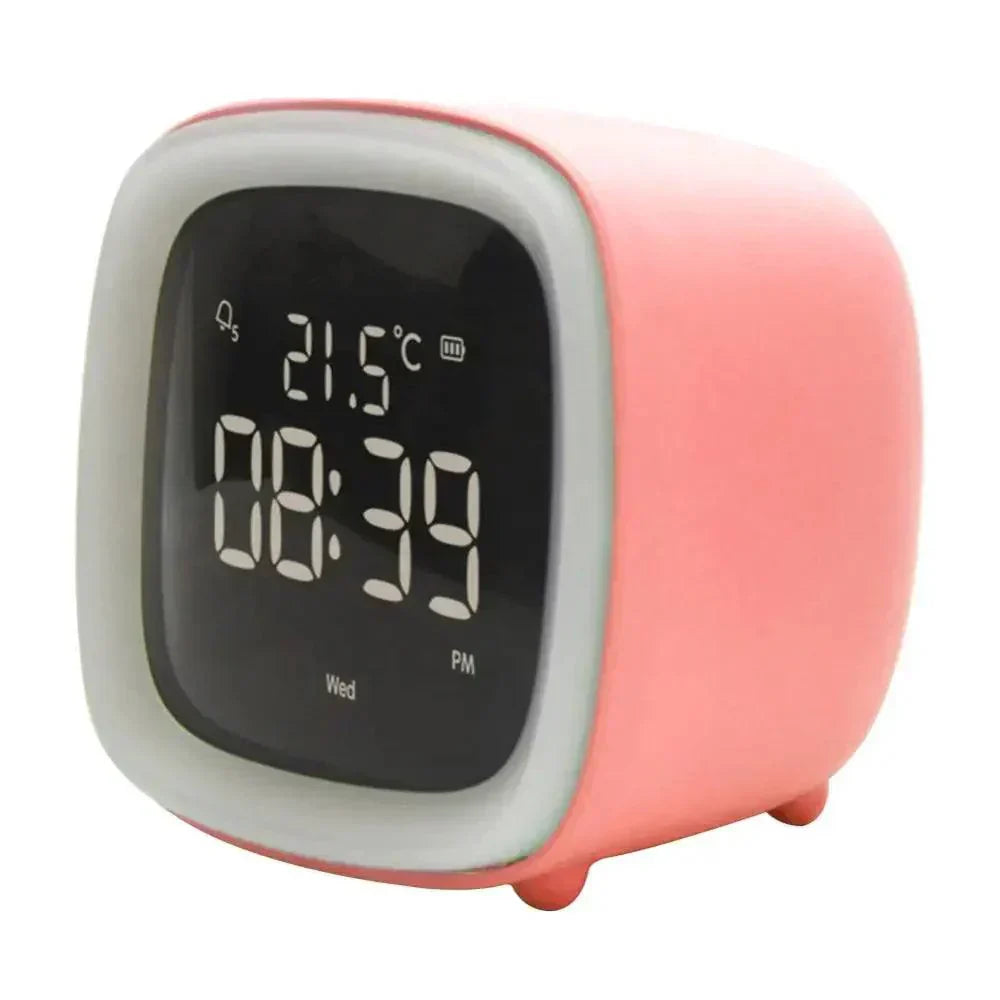 Whimsical Bunny LED Alarm Clock with Rechargeable Night Light