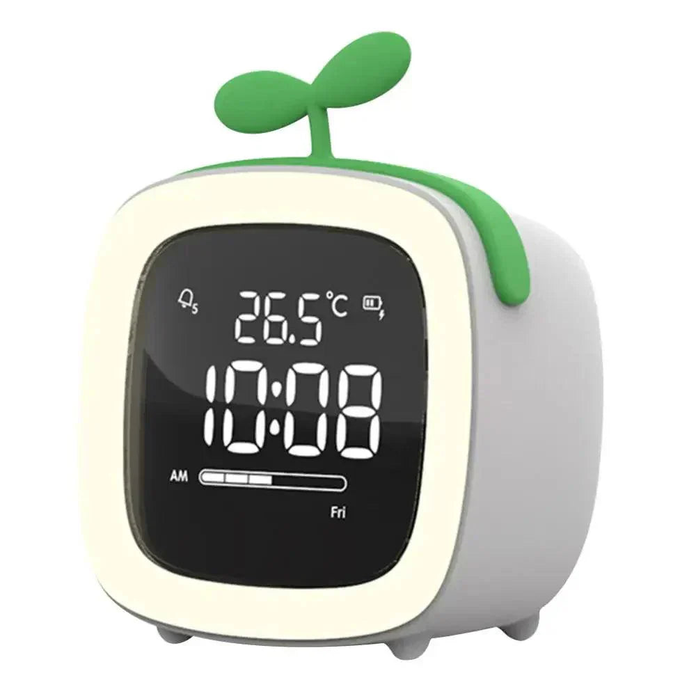 Whimsical Bunny LED Alarm Clock with Rechargeable Night Light