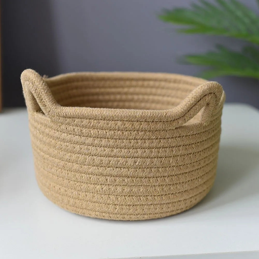 Charming Cat-Ear Organizer Basket for Stylish Storage
