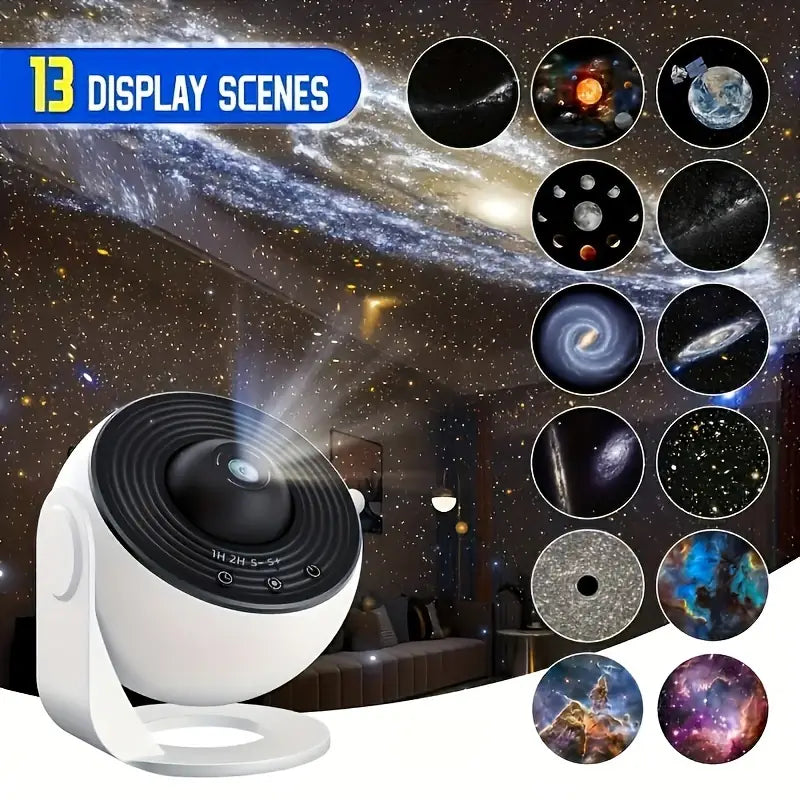 Starlit Serenity Projection Device with 360° Room Coverage