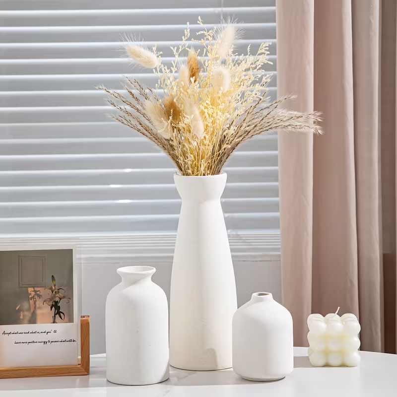 Stylish Ceramic Vase Trio - Perfect for Floral Displays