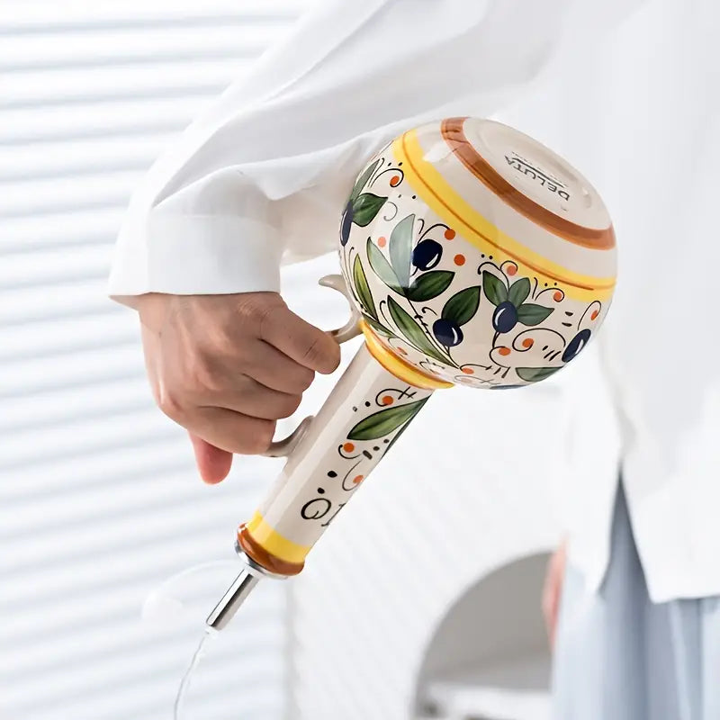 Elegant Ceramic Oil Pourer with Stainless Steel Spout