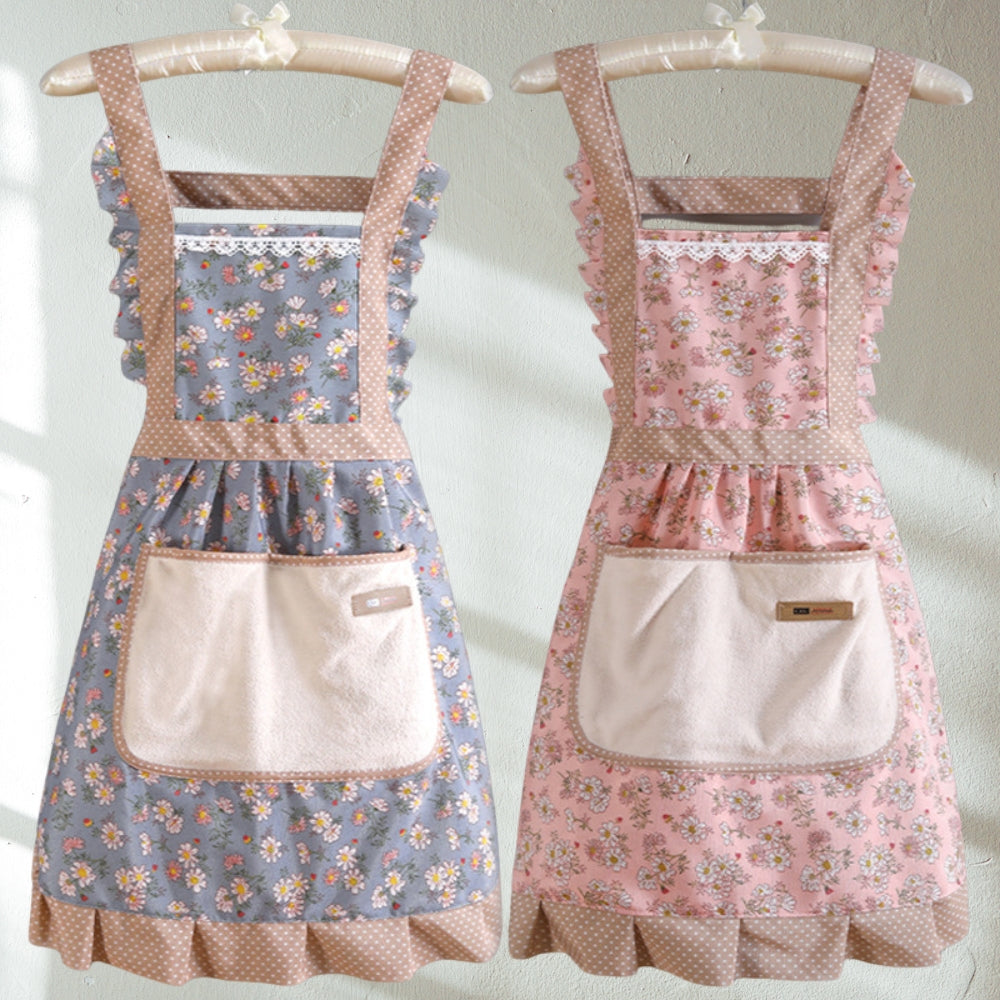 Floral Elegance Waterproof Cooking Apron