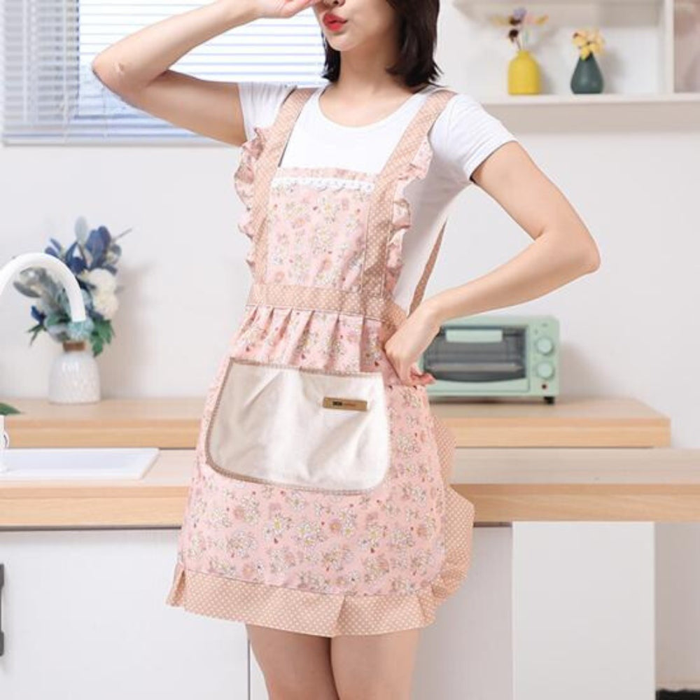 Floral Elegance Waterproof Cooking Apron