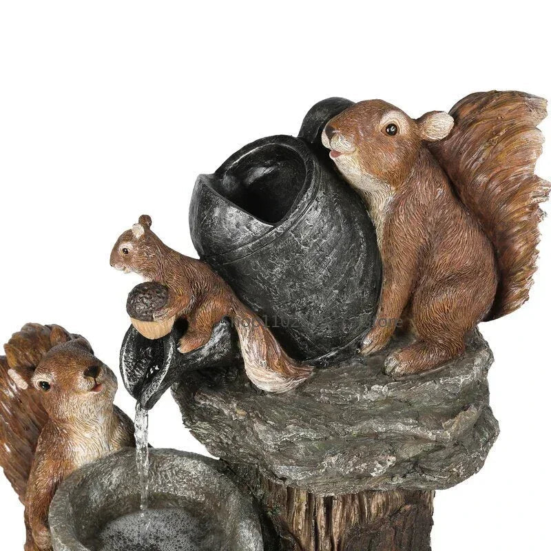 Delightful Solar-Powered Garden Fountain with Animal Figures