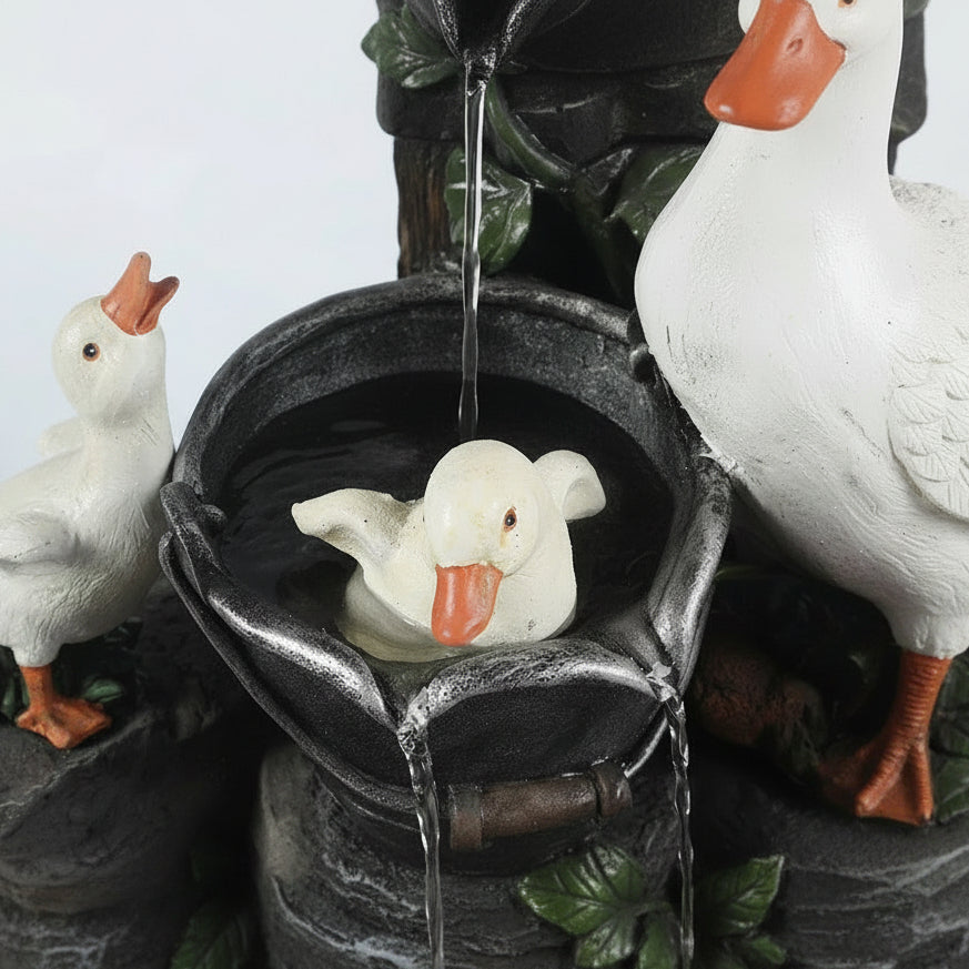 Delightful Solar-Powered Garden Fountain with Animal Figures