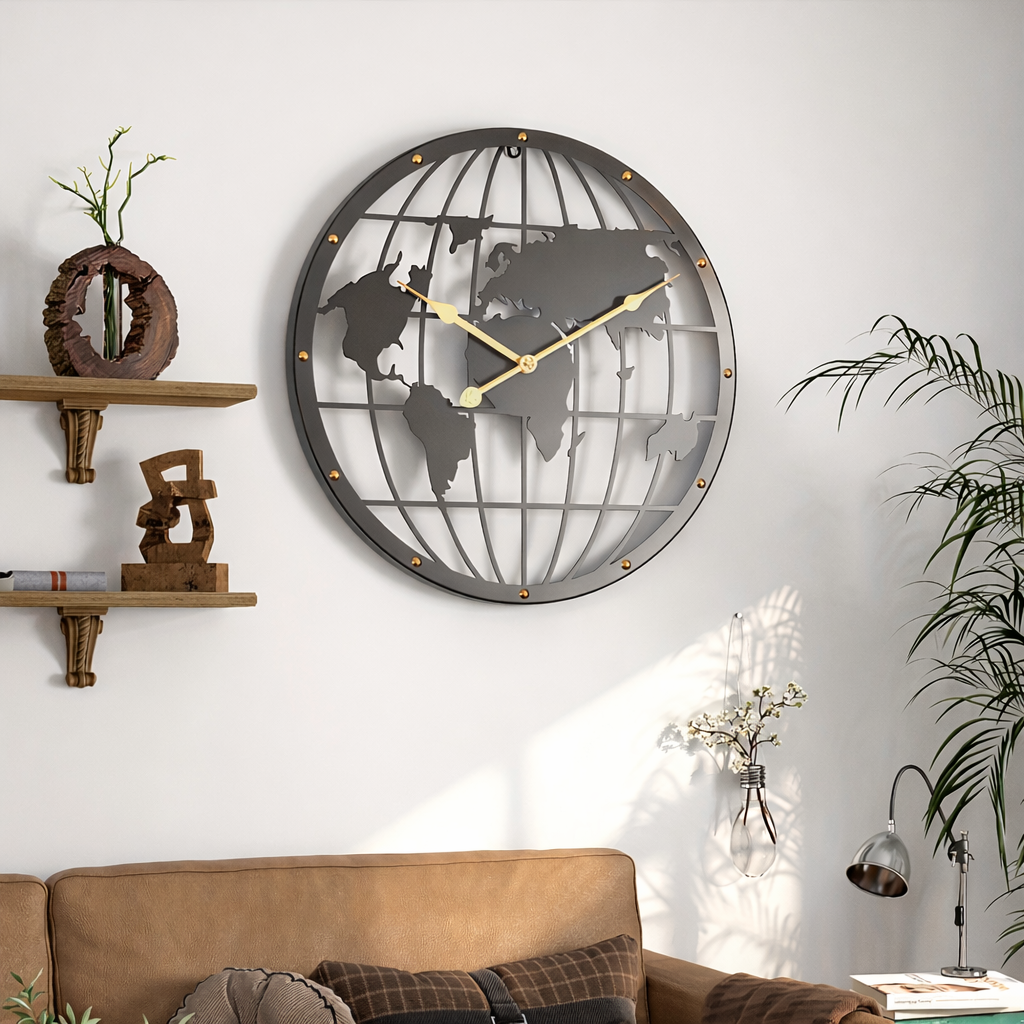Sophisticated 40CM Decorative Metal Wall Clock