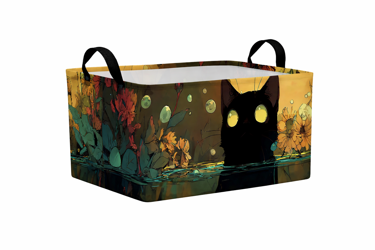 Feline Chic Storage Basket - Modern Organization Made Easy