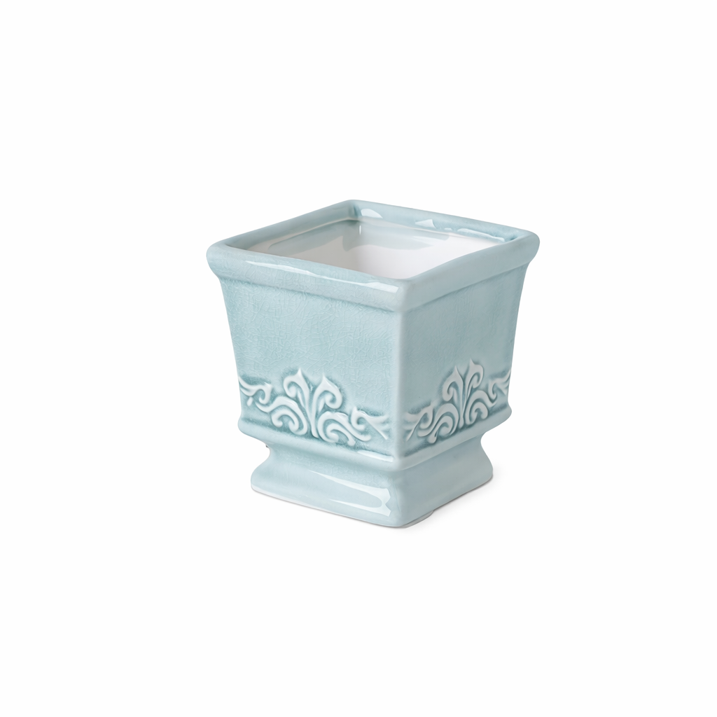 Rustic Elegance – Chic Ceramic Planter for Indoor Greens