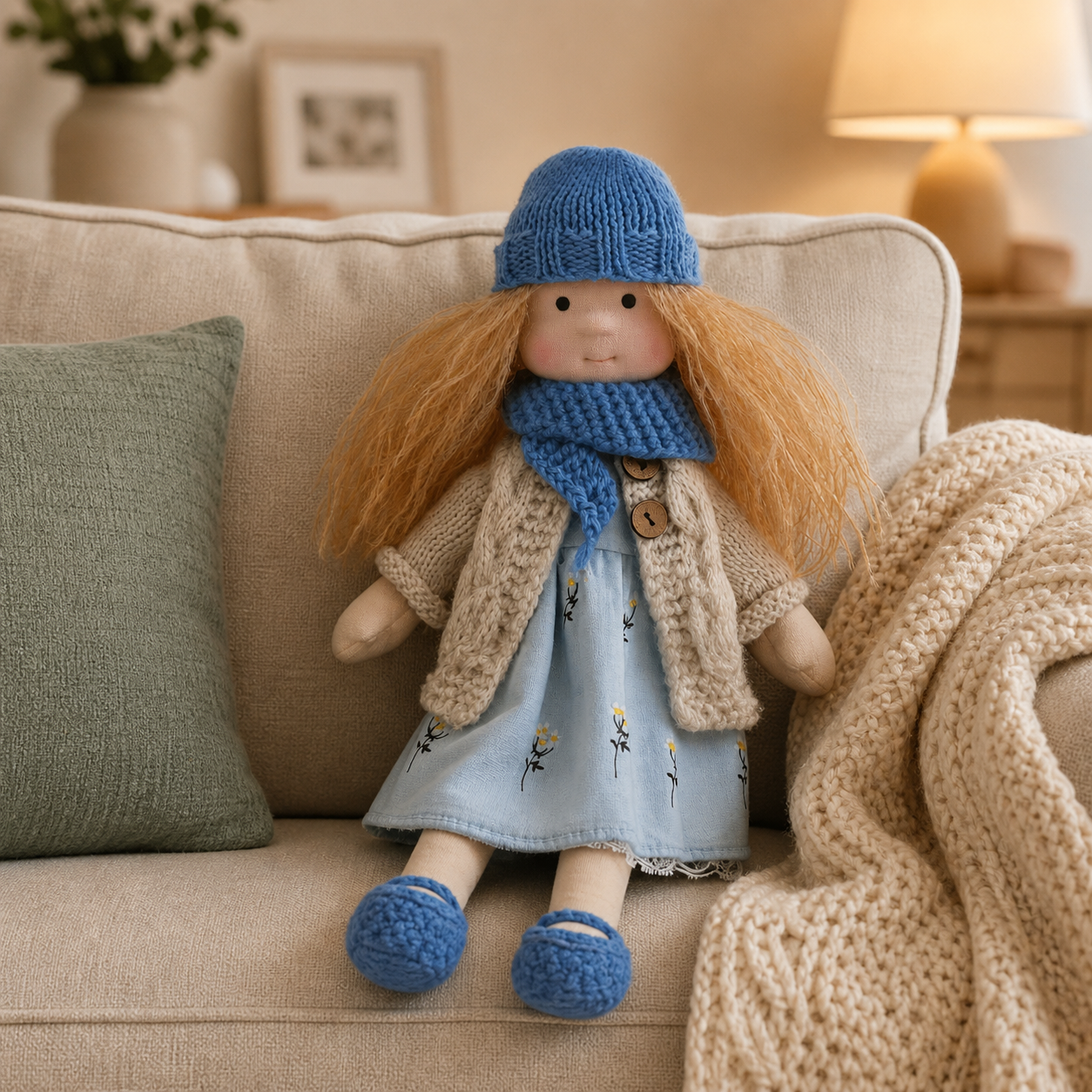 Handcrafted Cotton Waldorf Doll for Imaginative Play