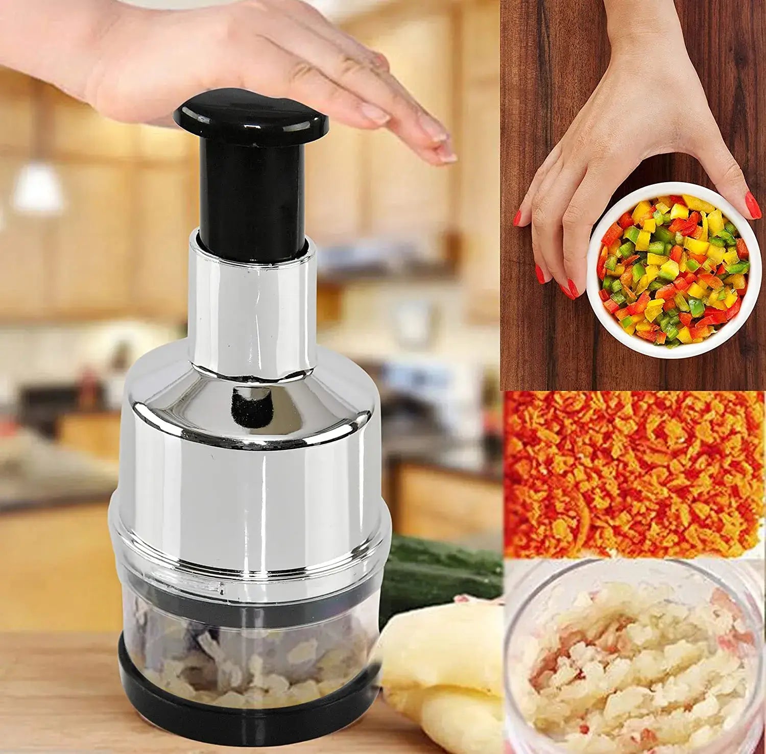 QuickSlice Manual Vegetable Cutter with Stainless Steel Blades