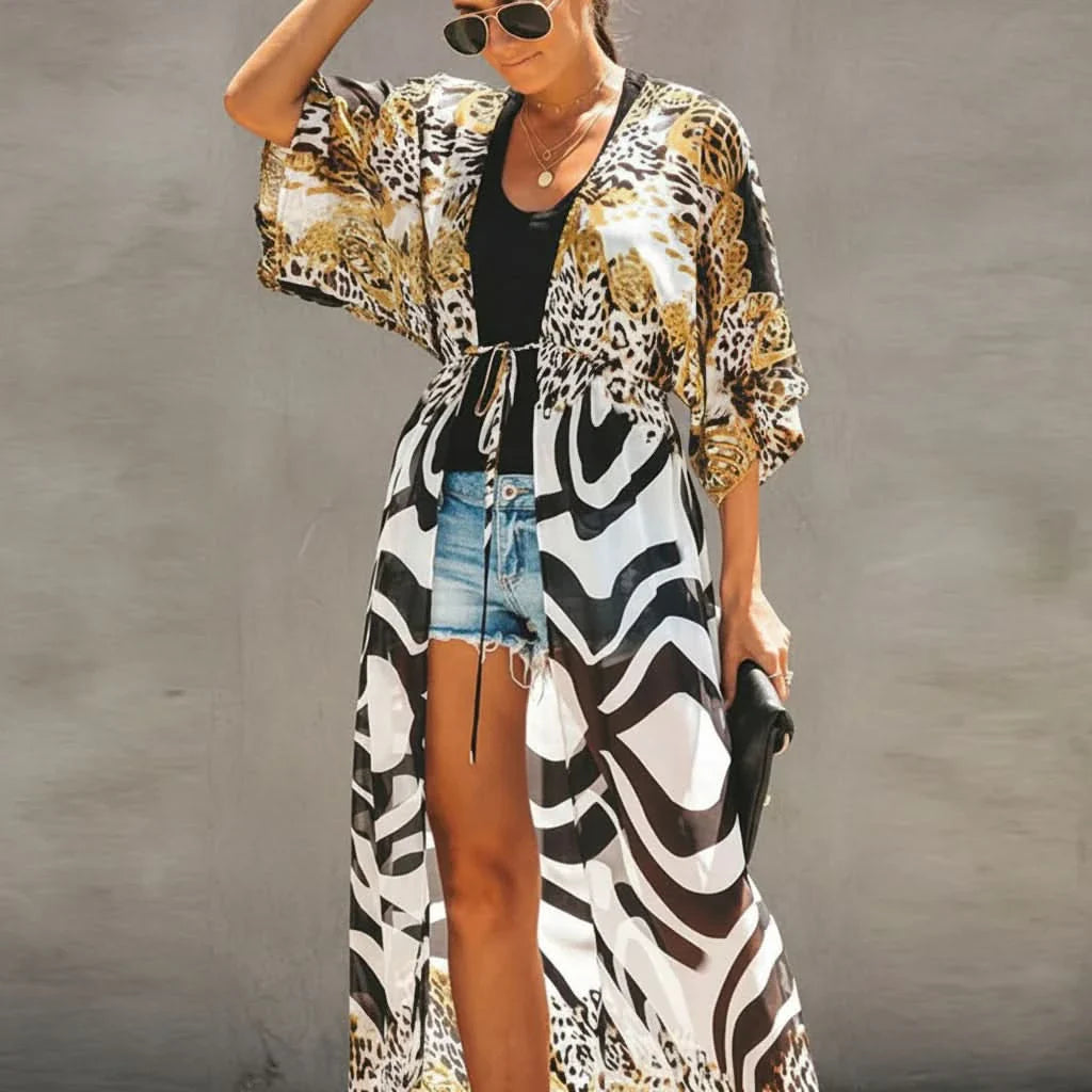 Lightweight Chiffon Kimono for Summer Beach Wear