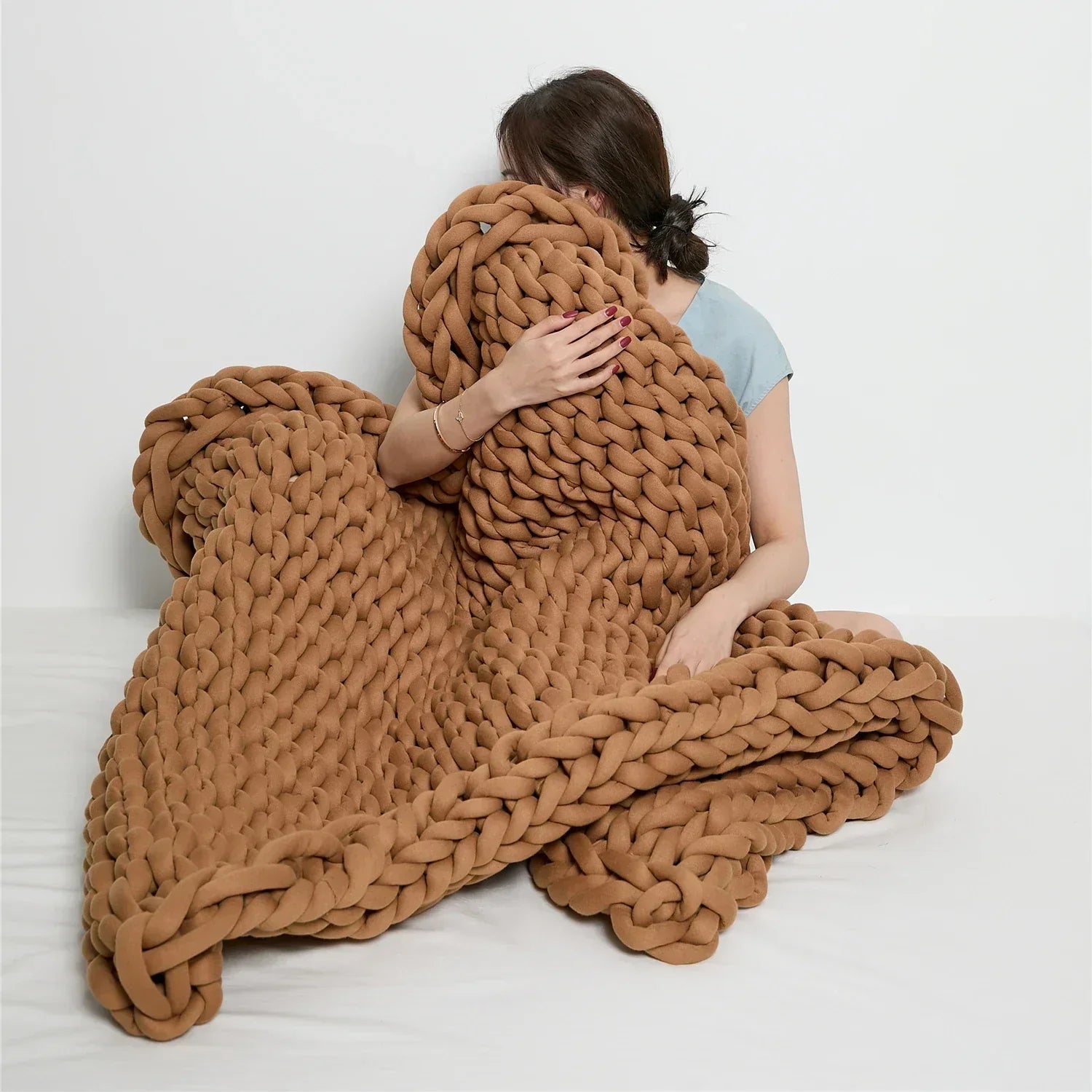 Handcrafted Cozy Knit Weighted Blanket for Ultimate Comfort
