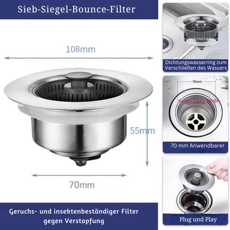 Enhanced Drain Strainer Basket – CleanFlow Design
