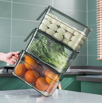 Clear Storage Bin – Enhanced Organization & Freshness at a Glance