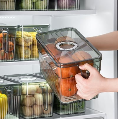 Clear Storage Bin – Enhanced Organization & Freshness at a Glance