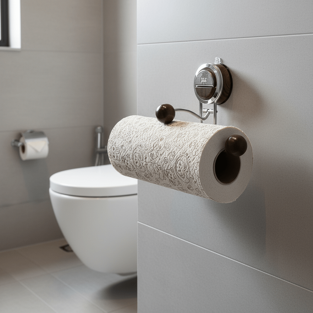 SuctionHold - Effortless Stainless Steel Toilet Paper Holder