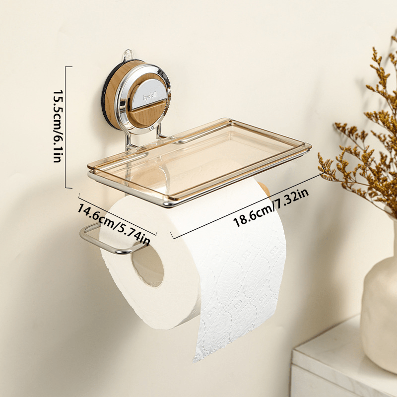 SuctionHold - Effortless Stainless Steel Toilet Paper Holder