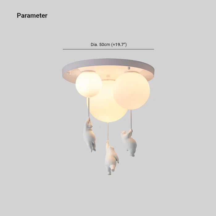 Whimsical Bear & Balloon LED Pendant Light for Kids' Rooms