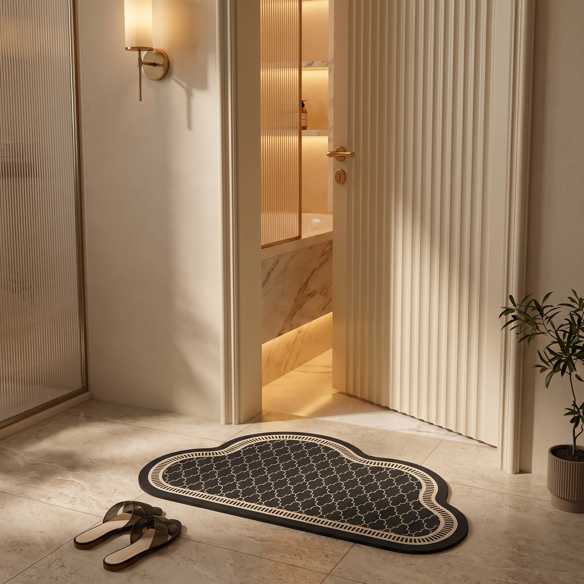 CozyCloud Non-Slip Bath Mat for Stylish Bathrooms