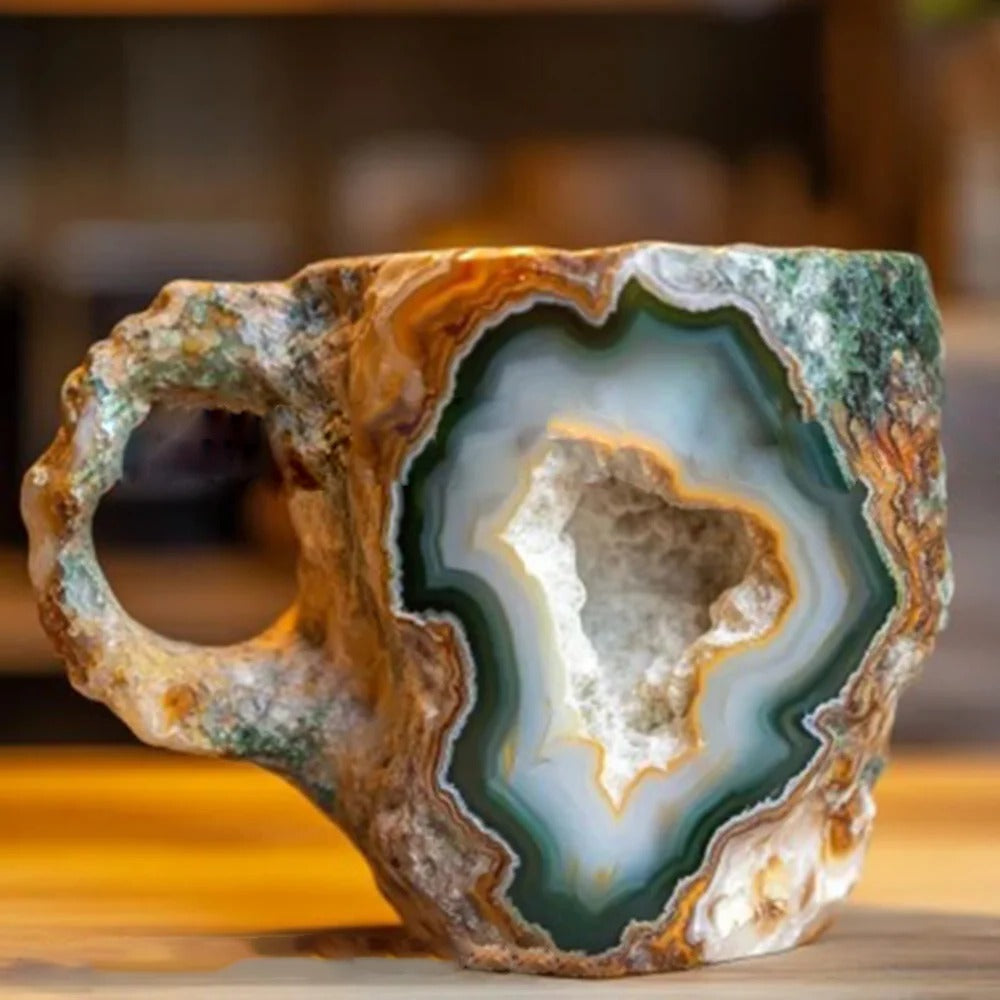 Elegant Resin Coffee Mug with Ergonomic Grip - Dishwasher Safe