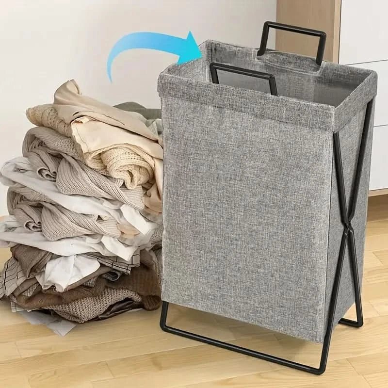 Space-Saving Laundry Hamper with Sturdy Metal Frame - 60L