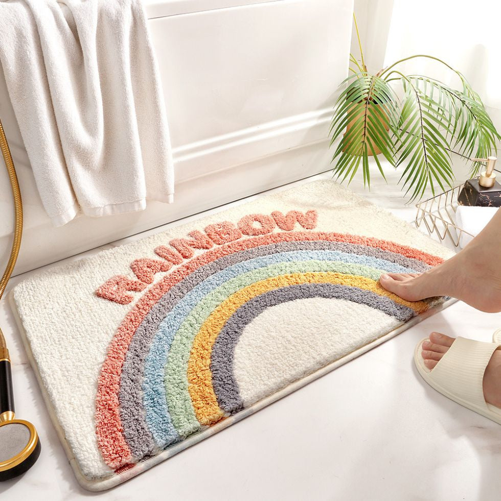 Vibrant Quick-Dry Bath Mat with Non-Slip Backing for Safety