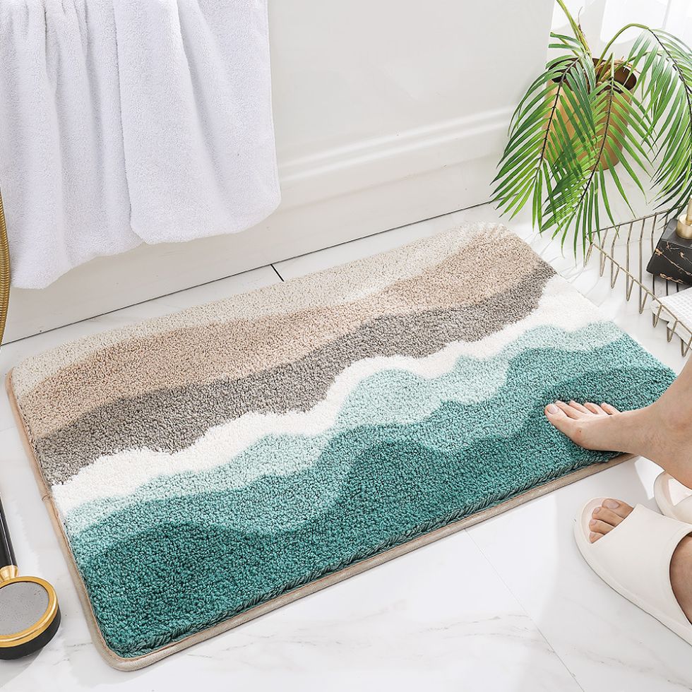 Vibrant Quick-Dry Bath Mat with Non-Slip Backing for Safety