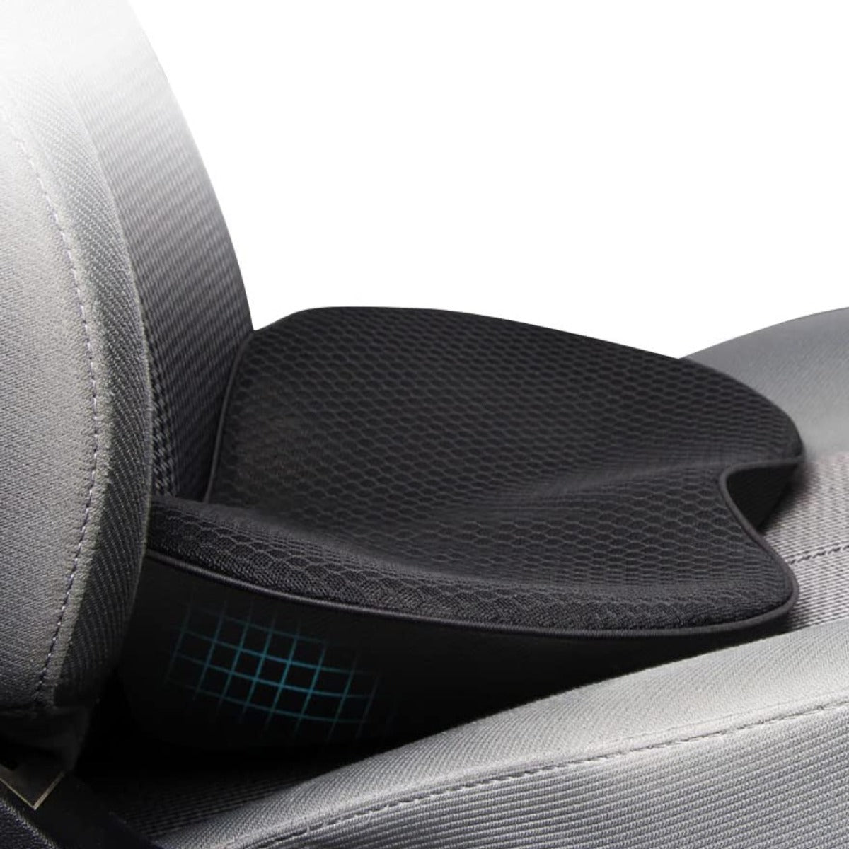 ComfortPlus - Deluxe Memory Foam Car Seat Cushion with Lumbar Support