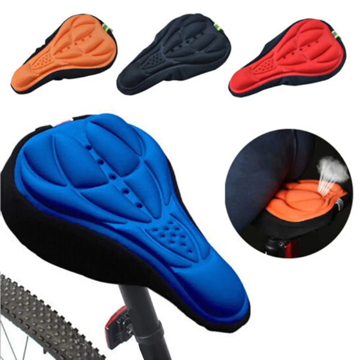 Ultimate Comfort Bike Seat Cover with Gel Padding and Airflow Design