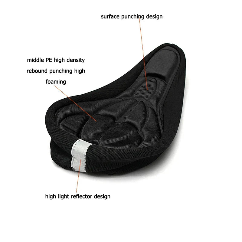 Ultimate Comfort Bike Seat Cover with Gel Padding and Airflow Design