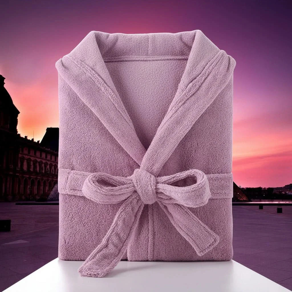 Hooded Cotton Bathrobe - Cozy Lounge Style