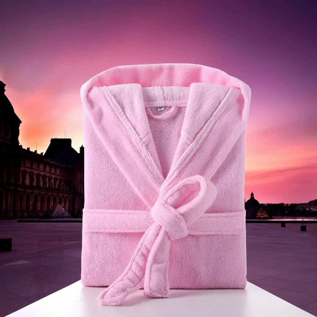 Hooded Cotton Bathrobe - Cozy Lounge Style